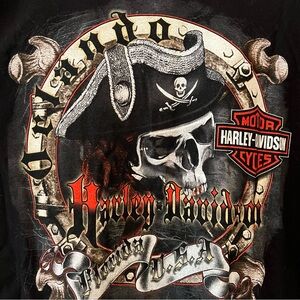 Harley Davidson Orlando, Florida men’s black short sleeve t-shirt pirates